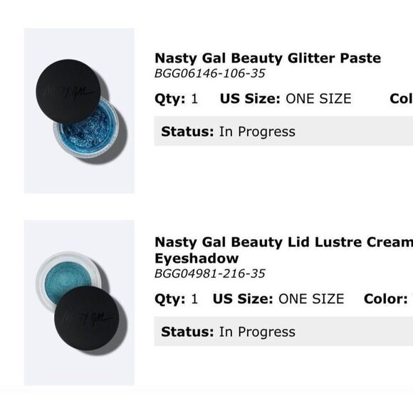 Final price - Nasty gal blue/turquoise glitter paste and cream eyeshadow - Picture 3 of 5